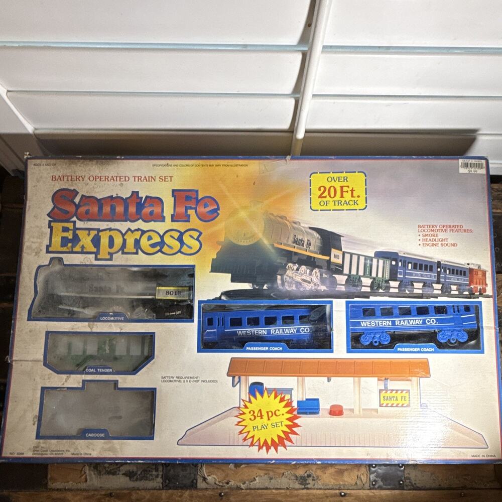 Victoria Santa Fe HO Starter Train Set Light & Sound - INCOMPLETE